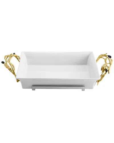 Michael Aram Olive Branch 2qt Casserole Dish In White