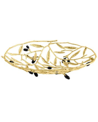 Michael Aram Olive Branch Bread Basket In Gold