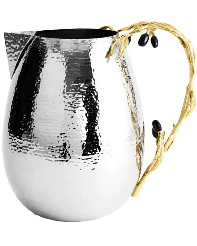 Michael Aram Olive Branch Pitcher In Silver