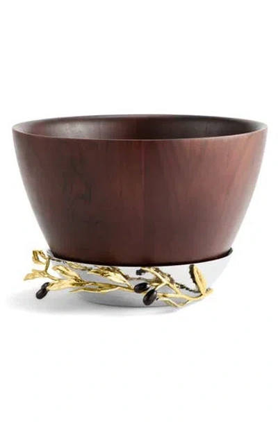 Michael Aram Olive Branch Wood Bowl In Brown