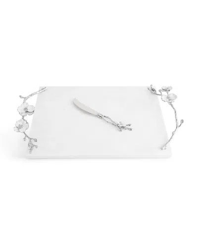 Michael Aram Orchid Cheeseboard And Knife, 2 Piece Set In Silver