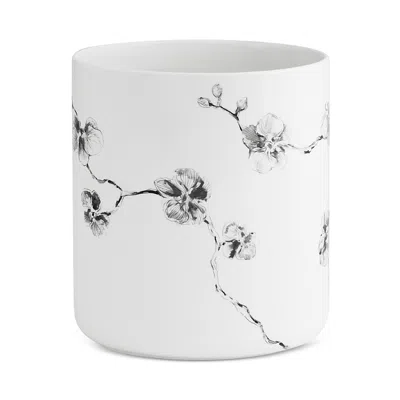 Michael Aram Orchid Porcelain Waste Basket In White