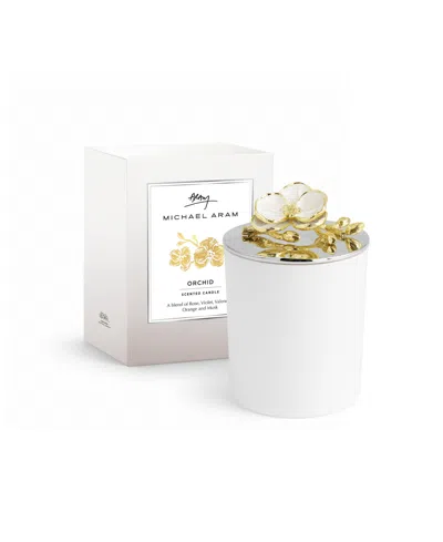 Michael Aram Orchid Single Wick 13.5 Oz. Scented Candle In White