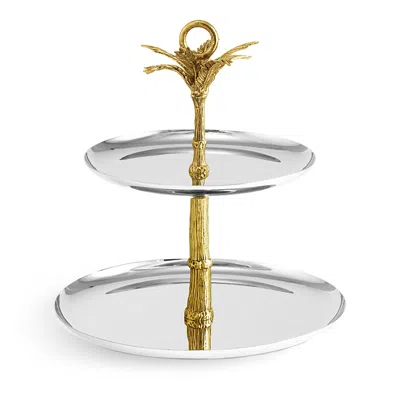 Michael Aram Palm 2 Tier Etagere In Multi