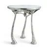 Michael Aram Palm Accent Table, Nickel In Silver
