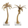 Michael Aram Palm Candle Holders In White/gold
