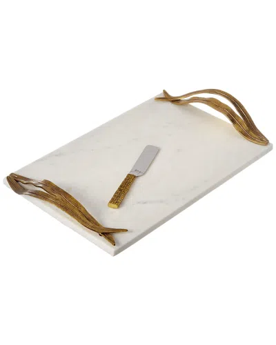 MICHAEL ARAM MICHAEL ARAM PALM CHEESE BOARD WITH KNIFE