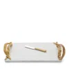 Michael Aram Palm Cheese Board W/knife In White/gold