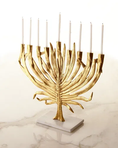 Michael Aram Palm Menorah In Gold