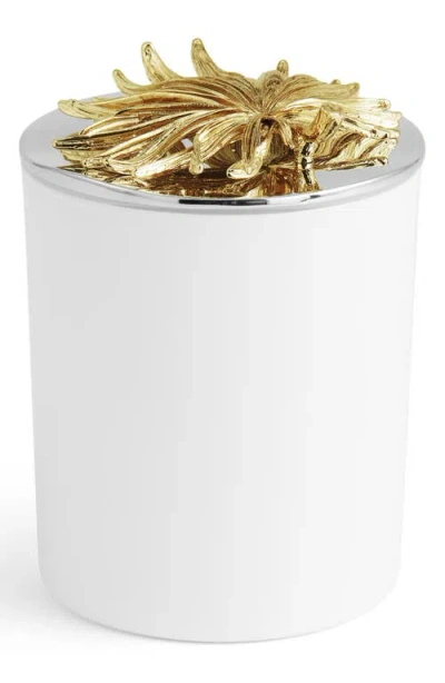 Michael Aram Palm Single Wick Scented Candle In White/gold