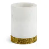 Michael Aram Palm Toothbrush Holder In Marble/gold