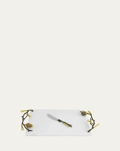 MICHAEL ARAM PINE CONE CHEESEBOARD WITH KNIFE