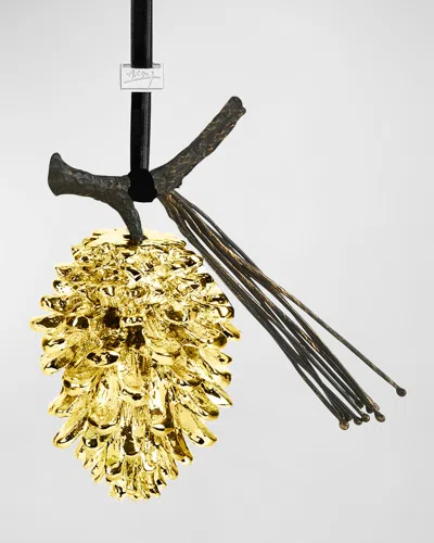 Michael Aram Pine Cone Christmas Ornament In Gold