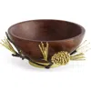 Michael Aram Pine Cone Wood Small Bowl In Brown