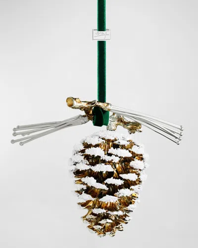 Michael Aram Pine Cone Snowy Christmas Ornament In Multi