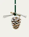 Michael Aram Snowy Pine Cone Ornament In Goldwhite
