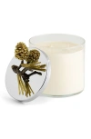 Michael Aram Pine Cone Three-wick Scented Candle In White