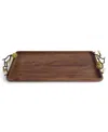Michael Aram Pine Cone Medium Wood Tray In No Color