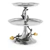 Michael Aram Pomegranate 2-tier Etagere In Silver