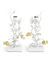Michael Aram Pomegranate Silver And Gold Candleholders, Set Of 2 In No Color
