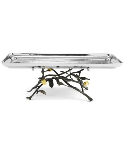 Michael Aram Pomegranate Footed Centerpiece Tray In White