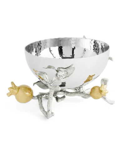 MICHAEL ARAM POMEGRANATE SILVER AND GOLD NUT BOWL