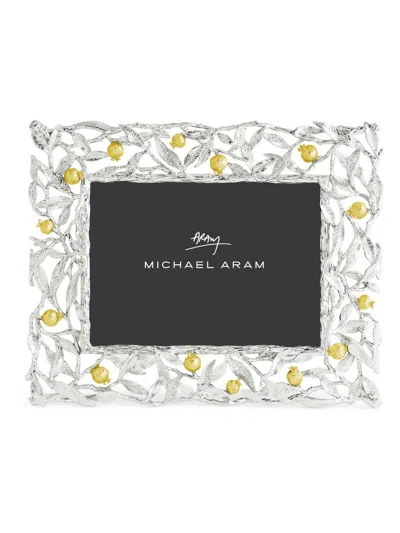 Michael Aram Pomegranate Silver & Gold 5" X 7" Frame In Multi