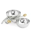 Michael Aram Pomegranate Silver And Gold Double Bowl In Silver