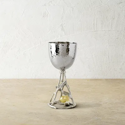 MICHAEL ARAM POMEGRANATE SILVER AND GOLD KIDDUSH CUP