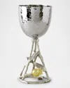 Michael Aram Pomegranate Silver And Gold Kiddush Cup With 24k Gold In Silver And Gold
