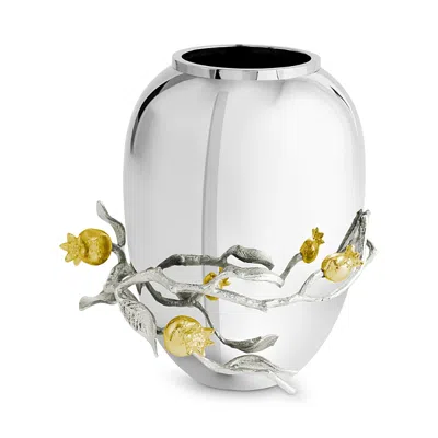 Michael Aram Pomegranate Silver And Gold Medium Vase