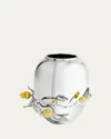 Michael Aram Pomegranate Silver & Gold Medium Vase With 24k Goldplate In Silver And Gold