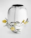 Michael Aram Pomegranate Silver & Gold Medium Vase With 24k Goldplate In Silver And Gold