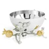 Michael Aram Pomegranate Silver And Gold Nut Bowl In Silver