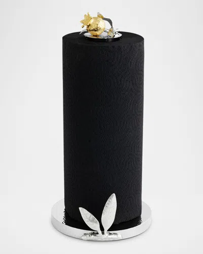 MICHAEL ARAM POMEGRANATE SILVER & GOLD PAPER TOWEL HOLDER