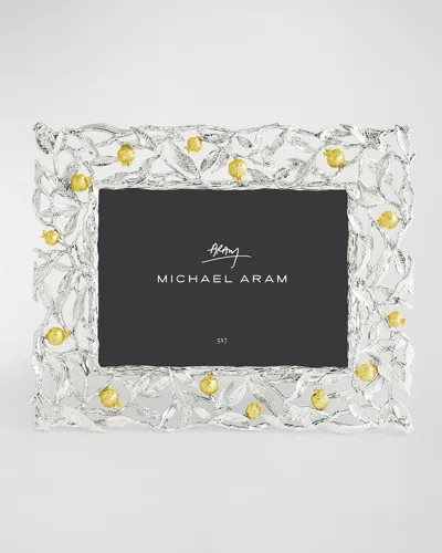 Michael Aram Pomegranate Silver & Gold Picture Frame, 5" X 7" In Multi