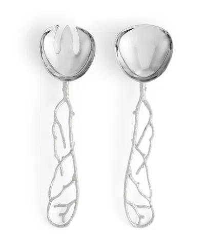 MICHAEL ARAM POMEGRANATE SILVER AND GOLD SERVING SET