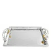 Michael Aram Pomegranate Silver And Gold Tone Serving Tray In Silver
