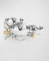 Michael Aram Pomegranate Silver And Gold Triple Bowl In Silver And Gold
