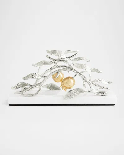 MICHAEL ARAM POMEGRANATE SILVER & GOLD VERTICAL NAPKIN HOLDER