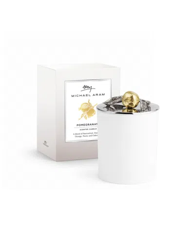 Michael Aram Pomegranate Single Wick 13.5 Oz. Scented Candle In White
