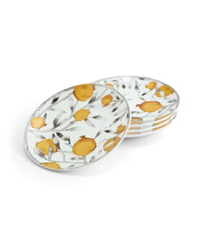 MICHAEL ARAM POMEGRANATE TIDBIT PLATE SET, 4 PIECE