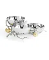 Michael Aram Pomegranate Silver And Gold Triple Bowl In No Color