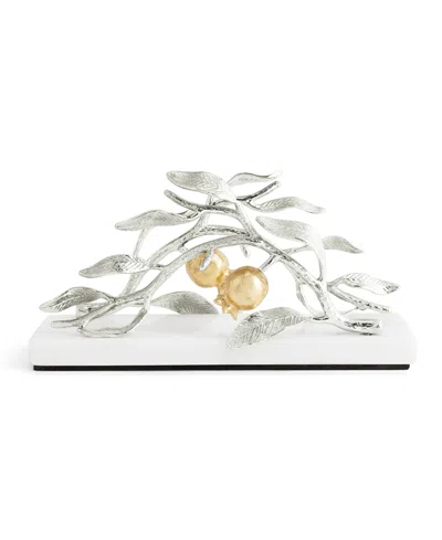 Michael Aram Pomegranate Silver And Gold Vertical Napkin Holder, 8" X 4" In No Color