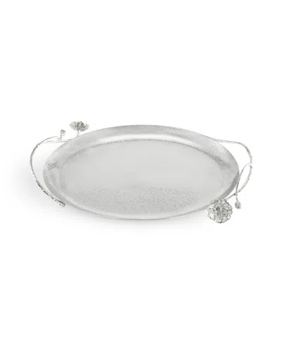 Michael Aram Poppy 19" Large Tray In Silver