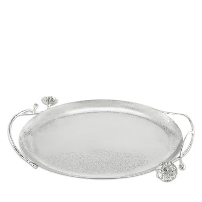 Michael Aram Poppy Large Tray In Silver