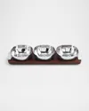 Michael Aram Reflective Triple Bowl In Silver