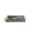 Michael Aram Safari Luxe Large Cheeseboard & Knife In Grey