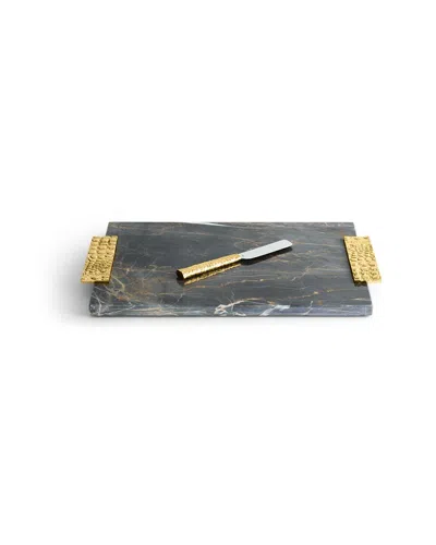 Michael Aram Safari Luxe Large Cheeseboard & Knife In Grey