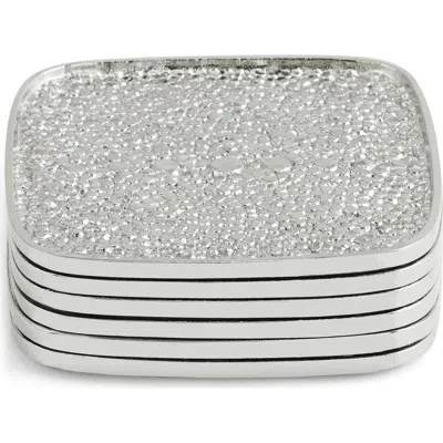 Michael Aram Shagreen Set Of 6 Coasters In Gray